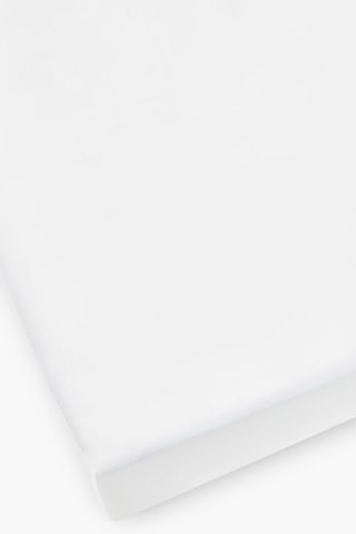 Drap-housse en percale de coton 200 fils/cm² - Blanc