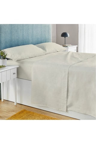 Parure de couette en coton 79 fils/cm² - Beige