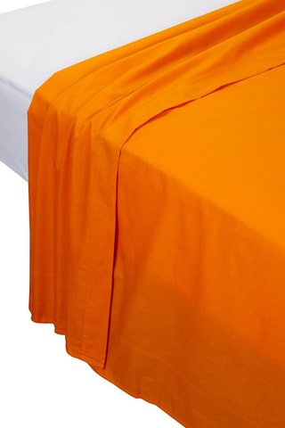 Drap plat en coton 55 fils/cm² - Orange
