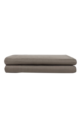 Drap plat en coton 55 fils/cm² - Gris foncé