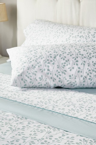 Parure de draps en coton 59 fils/cm² - Vert d'eau