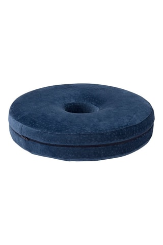 Oreiller viscoélastique bleu Donut, faible fermeté