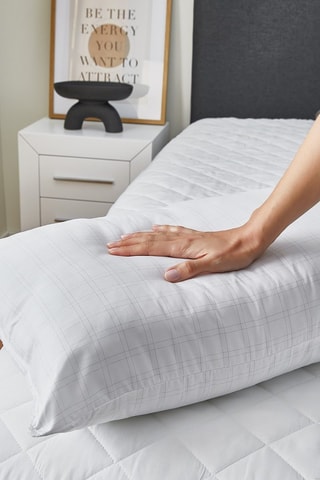 Oreiller en fibres anti-stress avec fil de carbone, faible fermeté
