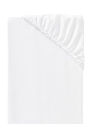 Drap-housse en percale de coton 79 fils/cm² - Blanc