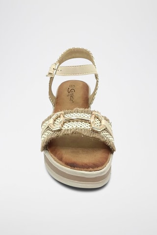 Sandalias de cuña - Beige