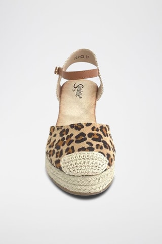 Alpargatas de cuña - Beige y marrón