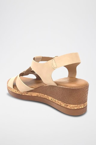 Sandalias de cuña - Beige
