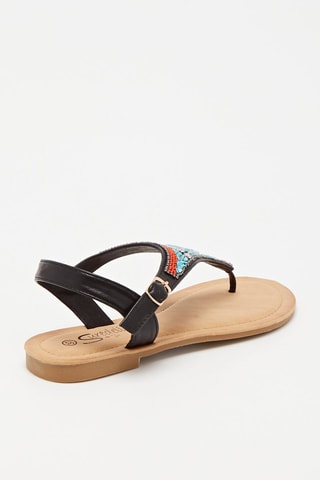 Sandalias - Negro y rojo