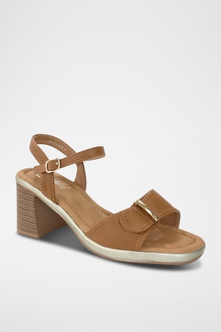 Sandalias de cuña - Camel