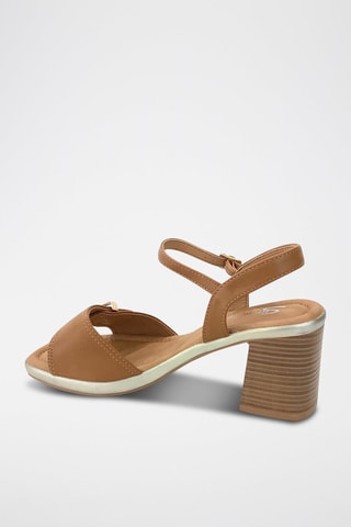 Sandalias de cuña - Camel