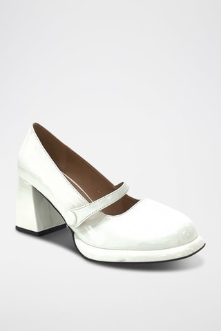 Zapatos con brillo de tacón - Blanco