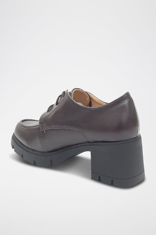 Derbys à talons - Marron