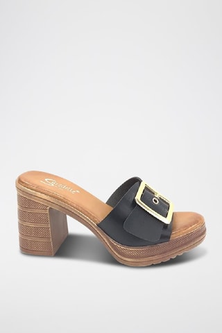 Mules à talons - Noir