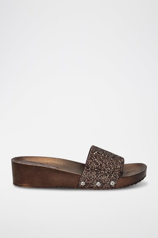 Sandalias de cuña - Marrón