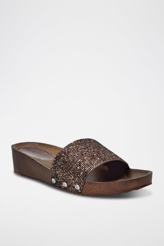 Sandalias de cuña - Marrón