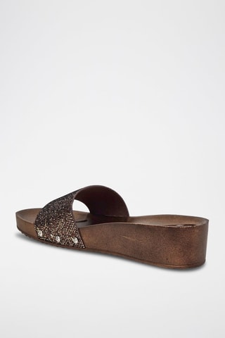 Sandalias de cuña - Marrón