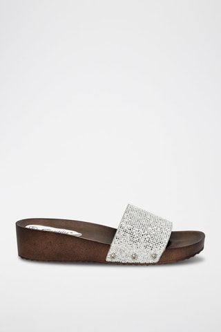 Sandalias de cuña - Plateado