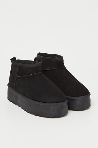 Botines forrados - Negro