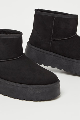 Botines forrados - Negro