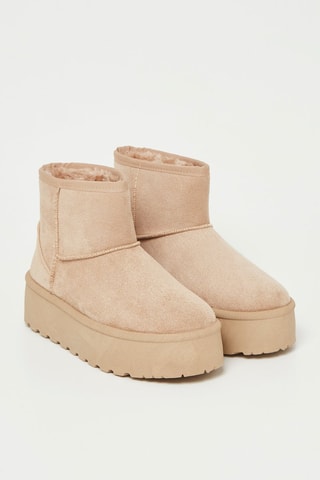 Botines forrados - Beige