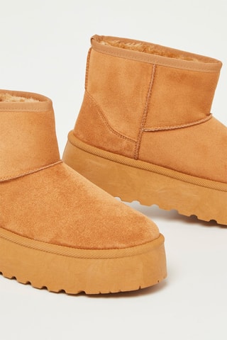 Botines forrados - Camel