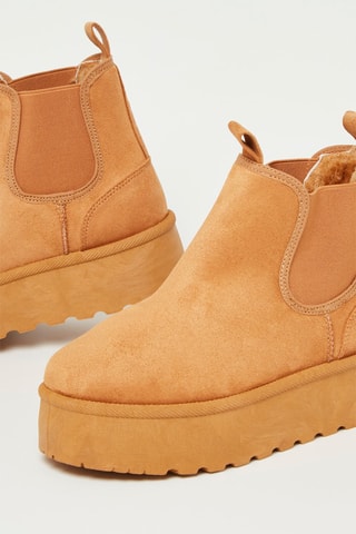 Botines forrados - Camel