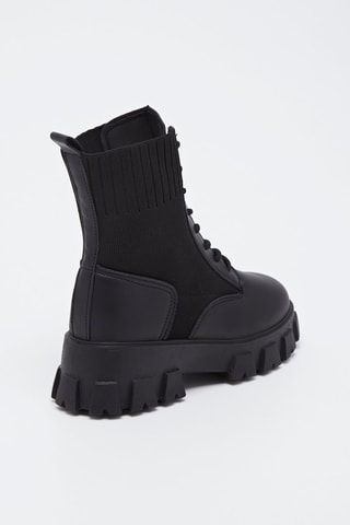 Botines con plataforma - 
Negro