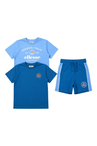 2 camisetas y short - Blanco y azul