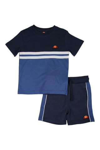 Pack de 2 camisetas y short Ellesse - Blanco y azul marino
