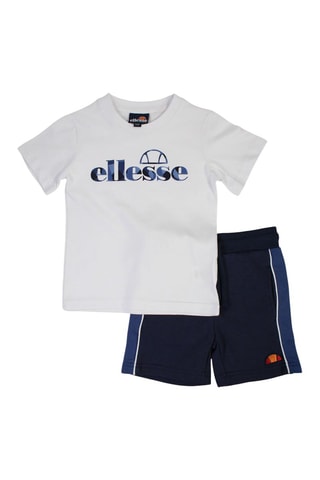 Pack de 2 camisetas y short Ellesse - Blanco y azul marino