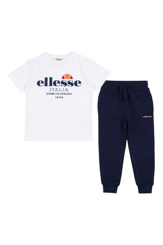2 camisetas y pantalón de chándal - Blanco