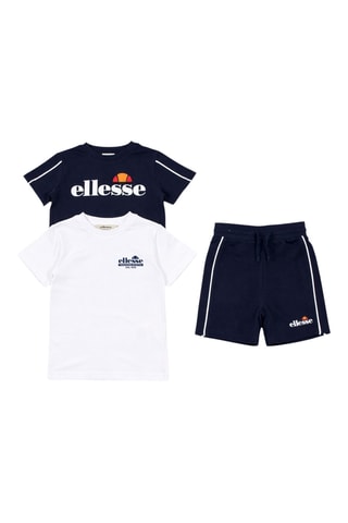 2 camisetas y short - Blanco y azul marino