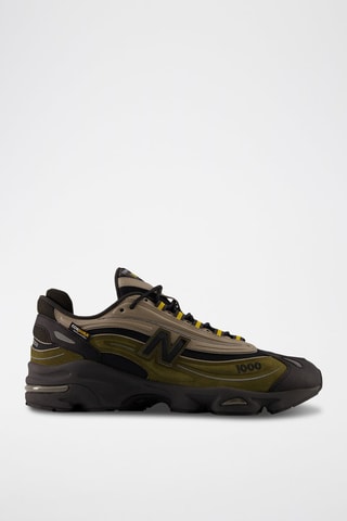 Sneakers en nubuck 1000 - Kaki et noir