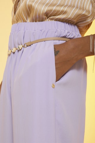 Pantalon en soie taille haute - Violet