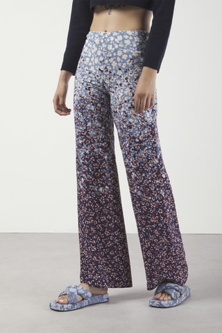 Pantalon taille haute - Bleu