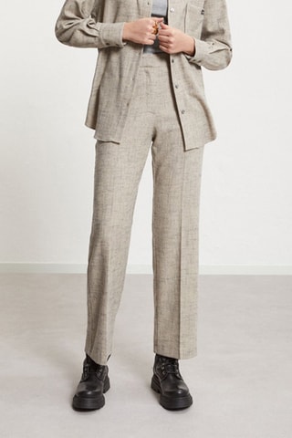 Pantalon taille haute - Gris
