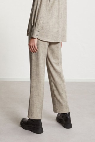 Pantalon taille haute - Gris