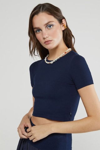 Crop top - Bleu