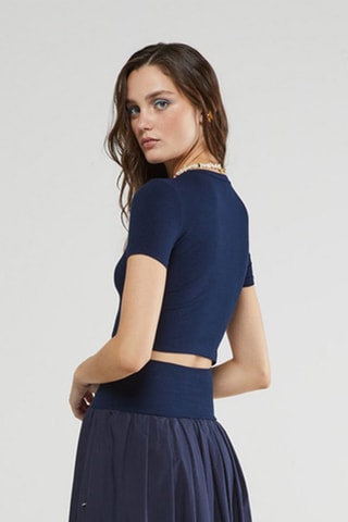 Crop top - Bleu