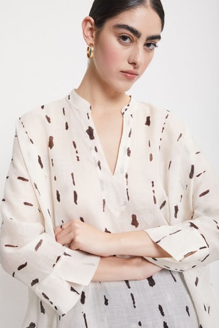 Blouse en ramie - Blanc