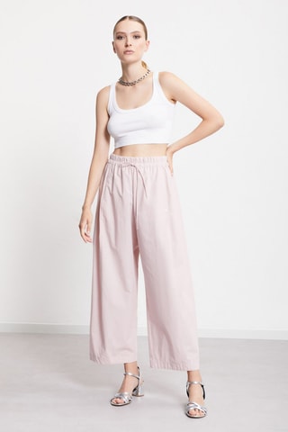 Pantalon 7/8 taille haute - Rose