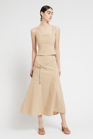 Jupe midi - Beige