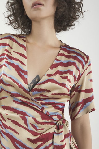 Robe portefeuille - Beige