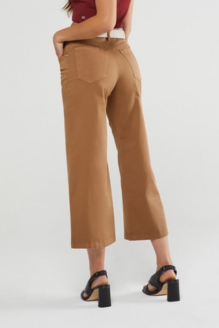 Jean taille haute - Marron clair
