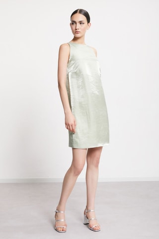 Robe droite en lin - Vert clair