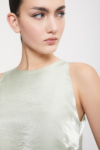 Robe droite en lin - Vert clair