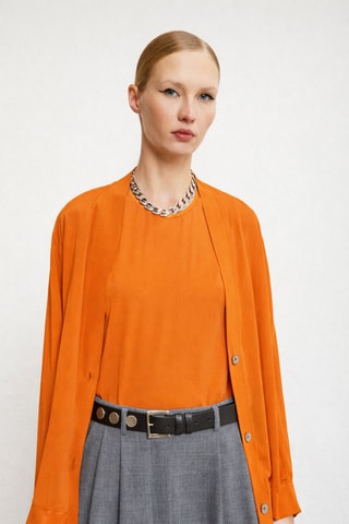 Gilet et top en soie - Orange