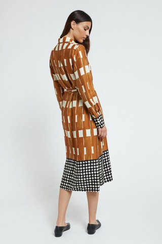 Robe midi - Marron