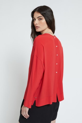 Blouse en soie - Rouge