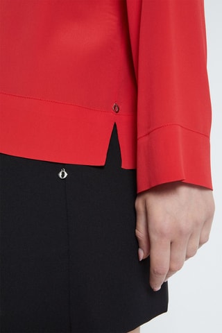 Blouse en soie - Rouge